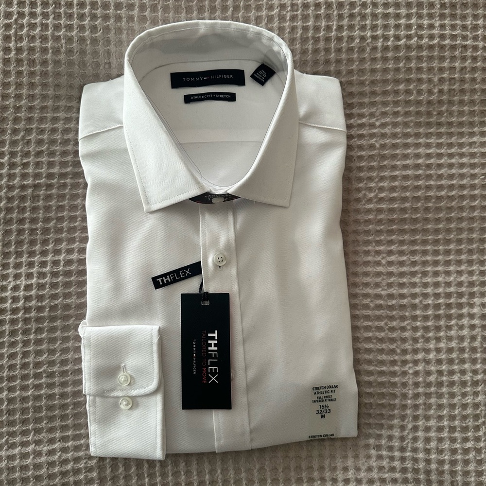 Men’s Tommy Hilfiger white button down shirt